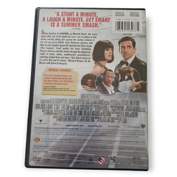 Get Smart (Single-Disc Widescreen Edition) - DVD Steve‎ Carell, Anne Hathaway - Picture 2 of 3